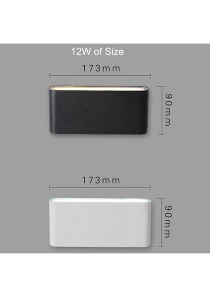 Duvar Lambası LED Su Geçirmez Dış Duvar Lambası IP65 Alüminyum 12W LED Duvar Lambası Iç Dekorasyon Duvar Lambası Duvar Lambası Beyaz Kabuk Sıcak Işık (Yurt Dışından) indirimleri