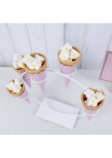 Dondurma Teşhir Rafları Tatlı Dükkanı Sofra Dondurma Koni Tutucu Çocuklar Ev Doğum Günü Tatlı Koni Plakaları Dekor C (Yurt Dışından) indirimleri