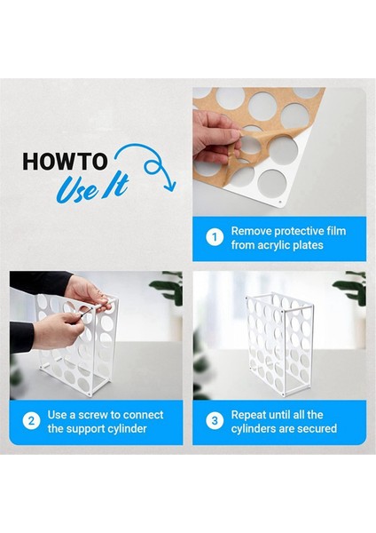 Vinil Rulo Tutucu, 20 Delikli Depolama Organizatör, Sanat Craft Kağıt Odası Dekorları Için Hafif Sağlam Rulo Kaleci Tutucular (Yurt Dışından) fırsatları