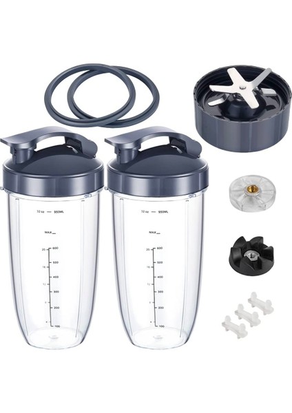 32OZ Bardaklar ve Flip Top To Go Kapakları Için Yedek Parçalar ve Nutribullet 600W/900W Blenderler Için Parça Çıkarma Bıçağı (Yurt Dışından)