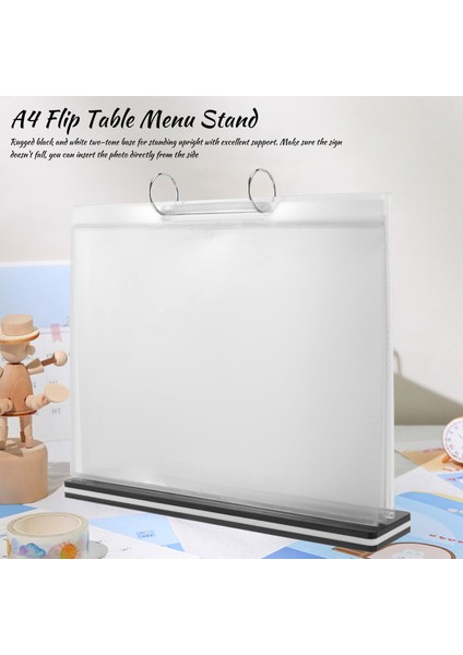 A4 Döner Masa Menü Standı Çok Sayfalı Masa Kart Rafı Menü Ekran Standı Menü Tutucu Masa Menüsü Fotoğraf Albümü Resim Çerçevesi (Yurt Dışından) indirimleri