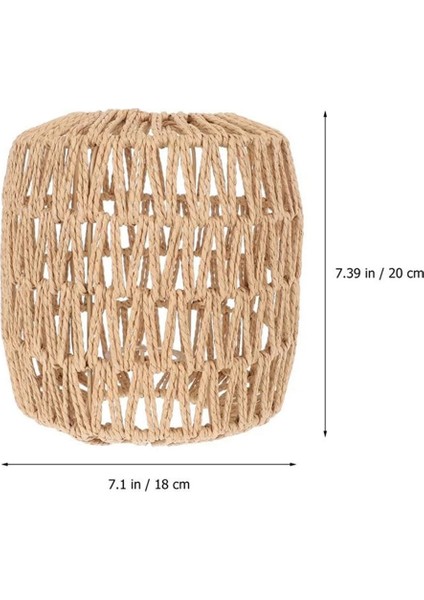 Simüle Rattan Lamba Kapağı El Yapımı Dokuma Avize Vintage Abajur Ev Dekor Asılı Kolye Yatak Odası (Yurt Dışından) indirimleri