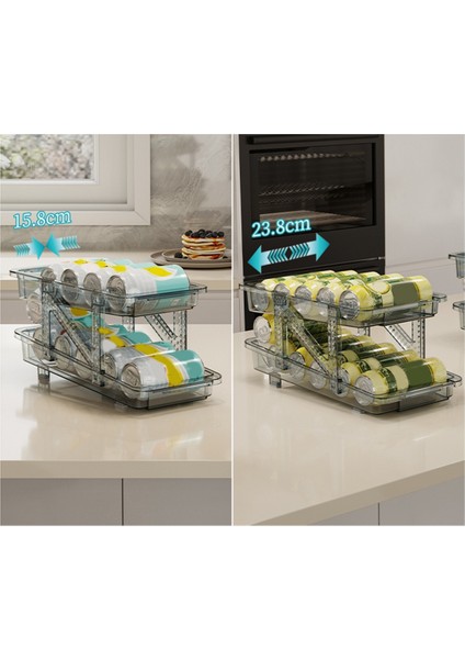 Buzdolabı Kutu Dağıtıcı Haddeleme Içecek Soda Kutusu Buzdolabı Organizatör Raf Bira Kola Depolama Buzdolabı Şeffaf (Yurt Dışından) fiyatları