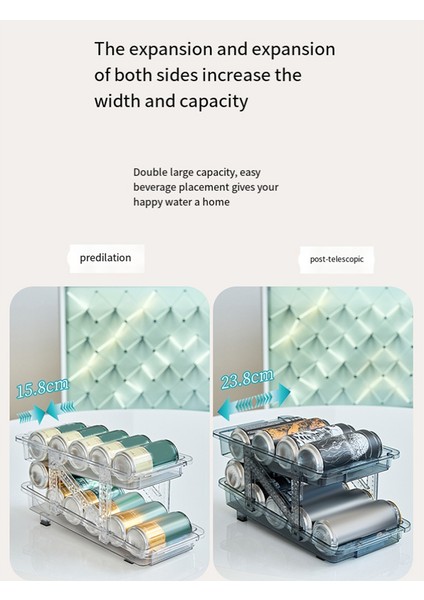 Buzdolabı Kutu Dağıtıcı Haddeleme Içecek Soda Kutusu Buzdolabı Organizatör Raf Bira Kola Depolama Buzdolabı Şeffaf (Yurt Dışından) modelleri