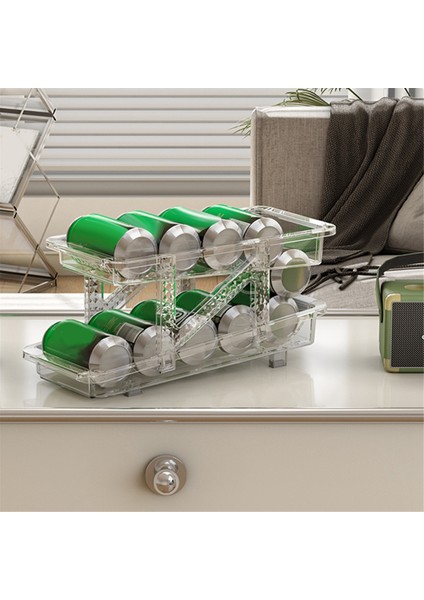 Buzdolabı Kutu Dağıtıcı Haddeleme Içecek Soda Kutusu Buzdolabı Organizatör Raf Bira Kola Depolama Buzdolabı Şeffaf (Yurt Dışından) indirimleri