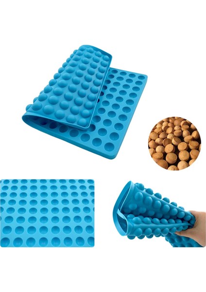 2x 140-CAVITY Küçük Yuvarlak Silikon Çikolata Kalıp, Yarı Küre Tatlı Şeker Pişirme Kalıbı (Yurt Dışından)