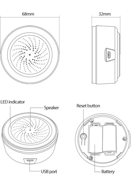 Zigbee Neo 90DB Ses ve Işık Sensörü Tuya Smart Life Dahili Siren Alarm Sensörü (Yurt Dışından) fırsatları