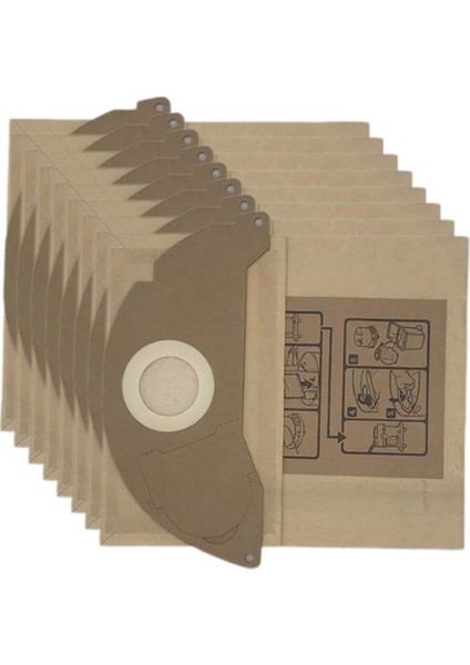 8 Adet Elektrikli Süpürge Kağıt Toz Torbası WD2.250 6.904-322 WD2200 A2004 A2054 A2024 Wd2 (Yurt Dışından)