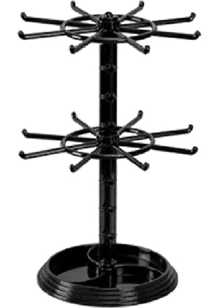 Takı Organizatör 2 Katmanlı Dönen Takı Ekran Standı Dönen Kolye Kulesi Depolama Rafı Küpe Saat Vitrin (Yurt Dışından)