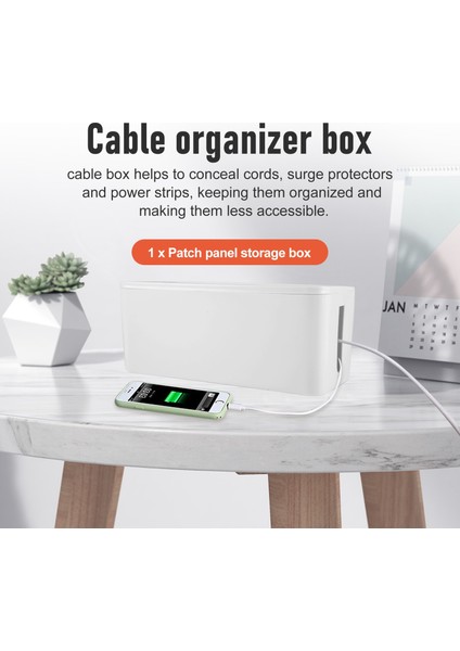 Kablo Düzenleme Kutusu, Abs Kablo Saklama Kutusu, Bilgisayar Güç Hatları, Kabloları Yönlendirme, Masa Altı Güç Şeridi (Yurt Dışından) fırsatları