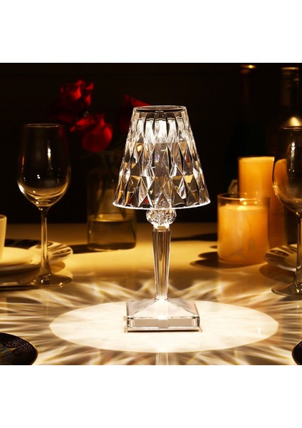 3 Renk Elmas Masa Lambası Kristal LED Bar Masası Lambası Şarj Edilebilir Dokunmatik Sensör Karartma Başucu Lambaları Yatak Odası Dekoru Için (Yurt Dışından)