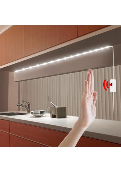 Akıllı Lamba Pır Hareket Sensörü El Tarama LED Gece Lambası 5 V USB LED Şerit Su Geçirmez Bant Yatak Odası Ev Dolap Dekor A (Yurt Dışından)