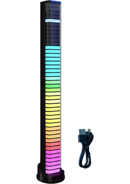 Rgb Ses Kontrolü Işık Çubuğu Kablosuz LED 3D Çift Taraflı Müzik Ritim Lambası Araba Oyun Tv Için Ses Kontrolü Işıkları (Yurt Dışından)