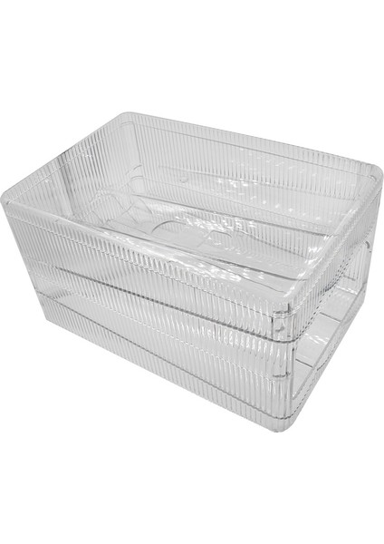 Buzdolabı Için Yuvarlanan Yumurta Tutucu, Çift Yollu 24 Buzdolabı Için Yumurta Düzenleyici Kapaklı Saklama Kutusu B (Yurt Dışından)