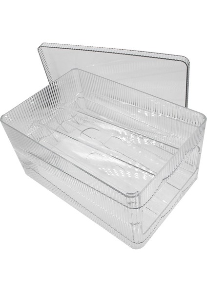 Buzdolabı Için Yuvarlanan Yumurta Tutucu, Çift Yollu 24 Buzdolabı Için Yumurta Düzenleyici Kapaklı Saklama Kutusu B (Yurt Dışından) indirimleri