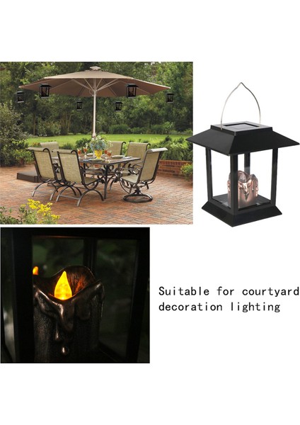 Yard Bahçe LED Retro Titrek Asılı Fener Mum Parlak Yolu Dekorasyon Açık Saray Işık Güneş Lambası (Yurt Dışından) fiyatları