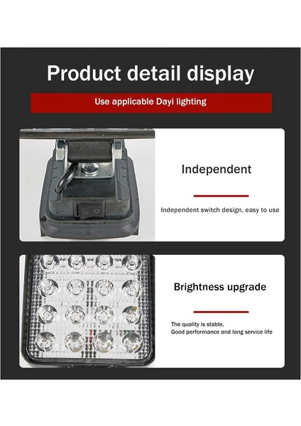 18V Güç LED Mağaza Işığı Için 4 Inç LED Çalışma Işığı Çalışma Işığı Için LED Sitesi (Yurt Dışından)