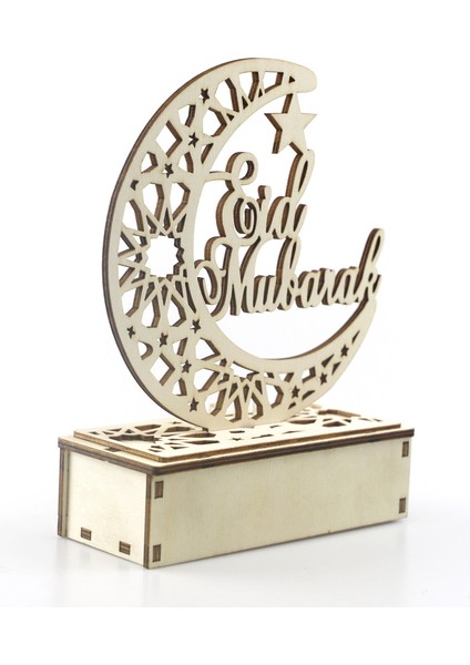 Ahşap Eid Mubarak Ay Yıldız LED Dize Işıklar ile Asılı Kolye Plaka Ramazan Eid Mubarak Ahşap Ay Süsler Parti Malzemeleri A (Yurt Dışından) fiyatları
