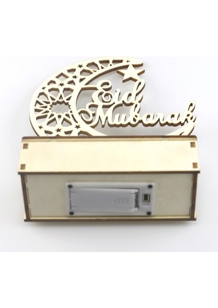 Ahşap Eid Mubarak Ay Yıldız LED Dize Işıklar ile Asılı Kolye Plaka Ramazan Eid Mubarak Ahşap Ay Süsler Parti Malzemeleri A (Yurt Dışından) modelleri