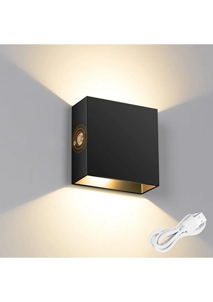 Dokunmatik Duvar Lambası USB Şarj Edilebilir Gece Lambası Alüminyum, Manyetik Duvar Lambası Iç Mekan Dokunmatik Kısılabilir (Beyaz Işık) (Yurt Dışından)