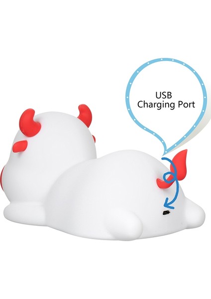 Renkli Gece Lambası Dokunun Sensörlü Işık Taşınabilir Sevimli Buzağı Silikon LED Gece Lambası Bebekler ve Çocuklar Için Hediyeler (Yurt Dışından) fiyatları