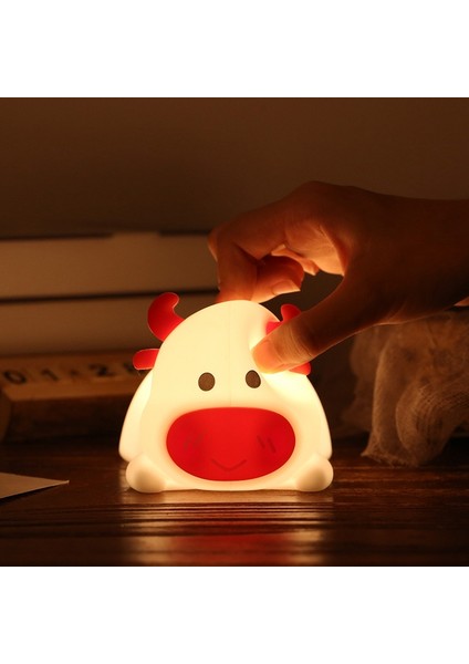 Renkli Gece Lambası Dokunun Sensörlü Işık Taşınabilir Sevimli Buzağı Silikon LED Gece Lambası Bebekler ve Çocuklar Için Hediyeler (Yurt Dışından) fırsatları