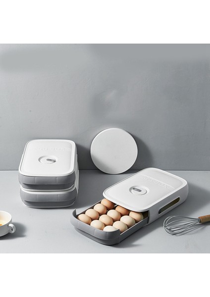 Çekmeceli Tip Yumurta Saklama Kutusu Buzdolabı-Saklama Kutusu Börek Kutusu Yumurtalık Üst Üste Bindirilebilen Rulo Yumurta Kutusu(Beyaz) (Yurt Dışından) fırsatları