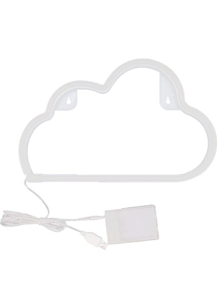 Bulut Şeklinde Neon Işık Sıcak Beyaz, LED Neon Işık, Duvar Dekorasyonuna Uygun Gece Lambası, Çocuk Odası, Bar Vb. (Yurt Dışından)