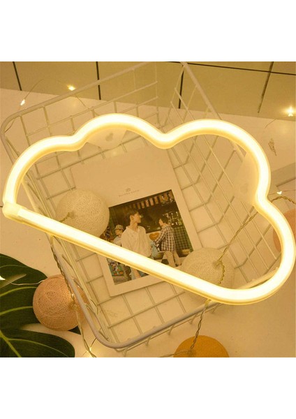 Bulut Şeklinde Neon Işık Sıcak Beyaz, LED Neon Işık, Duvar Dekorasyonuna Uygun Gece Lambası, Çocuk Odası, Bar Vb. (Yurt Dışından) fiyatları