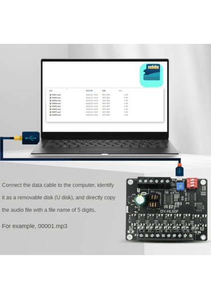 24V Yüksek Güçlü Ses Yayını Istemi Modülü Yüksek ve Düşük Seviye Tetikleyici 1'den 1'e Mp3 Çok Fonksiyonlu Oynatma Modülü, D (Yurt Dışından)