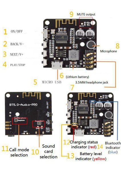 Bt5.0 Pro Ses Modülü Kılıf ile Mp3 Ses Şifre Çözücü Kurulu Mic ile Kayıpsız Araç Ses Amplifikatörü Dıy Ses Alıcısı (Yurt Dışından)