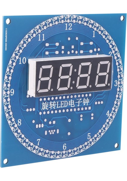 Dıy Dönen Elektronik Saat Kiti Elektronik Devre Temel Deney Kiti LED Ekran Çalar Saat Dıy Parçaları (Yurt Dışından)