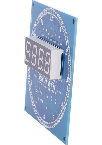 Dıy Dönen Elektronik Saat Kiti Elektronik Devre Temel Deney Kiti LED Ekran Çalar Saat Dıy Parçaları (Yurt Dışından)