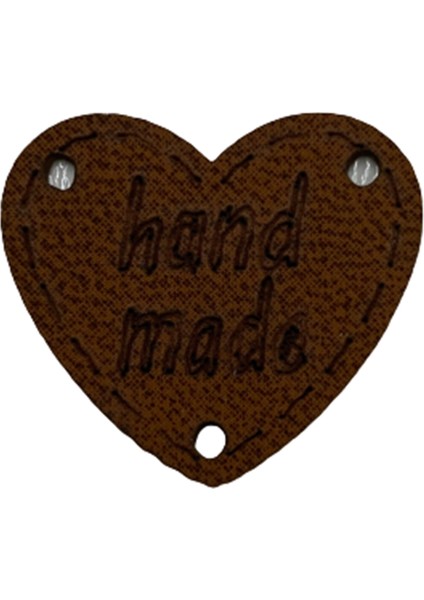 Handmade Deri Etiket Amigurumi Handx3