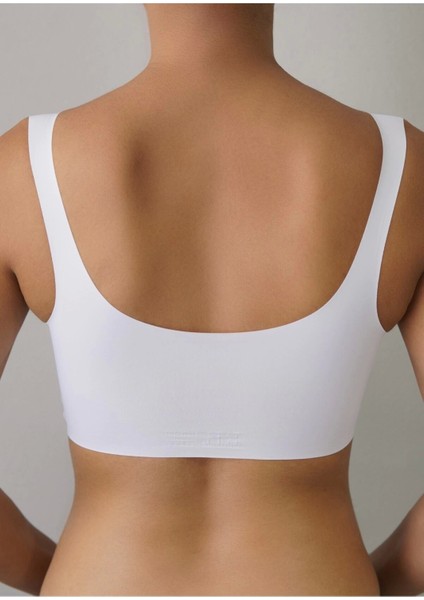 Lazer Kesim Pedli Seamless Bralet Sütyen-Beyaz fiyatları