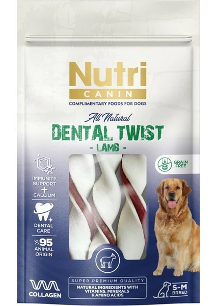 Nutri Canin Dental Twist Kuzulu Diş Sağlığı Köpek Ödülü 80 gr