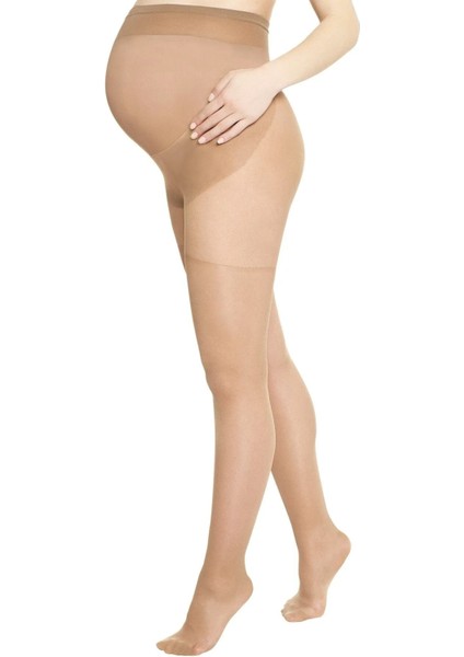 Hamile Külotlu Gümüş Çorap Ten Rengi İnce Parlak Kadın Tasarımı