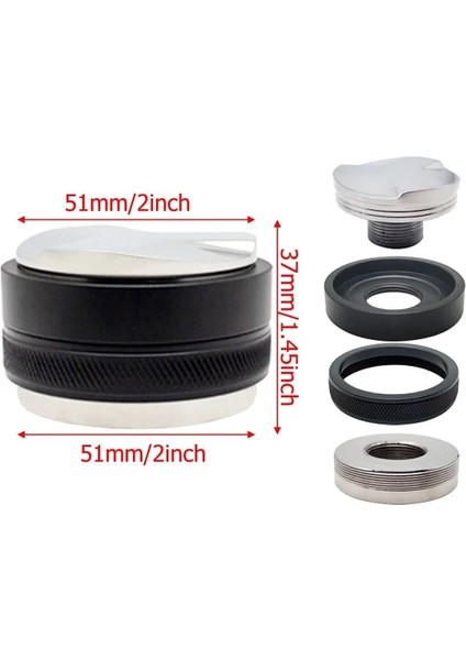 53MM Tamper Style mm Kahve Dağıtıcı ve Tamper, Çift Kafa Kahve Düzleştirici Ayarlanabilir Derinlik- Silikon Matlı Espresso El Tamperleri (Yurt Dışından) indirimleri