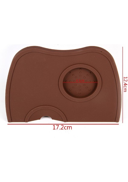 Tek Kahverengi Mat Stili Kahve Sabotaj Barista Espresso Düz Pres Tamper Tabanı Silikon Mat Dozaj Halkası Toz Bardağı ile (Yurt Dışından)