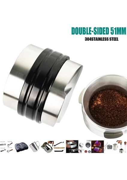 2kulak 51MM Filtre W2 Stili 304 Paslanmaz Çelik Çift Taraflı Derinlikli Kahve Distribütörüseviye ve El Kurcalama Portafiltreleri (Yurt Dışından) fiyatları