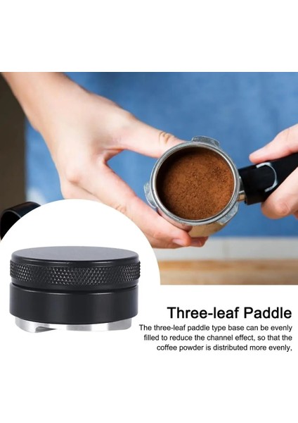 53 mm Tarzı mm Kahve Dağıtıcı ve Sabotaj Çift Kafa Kahve Düzleştirici Ayarlanabilir Derinliğe Uyar Profesyonel Espresso El Kurcalamaları (Yurt Dışından)