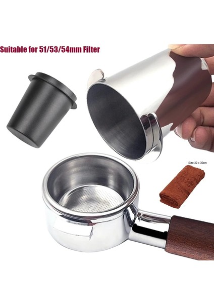 Şerit Kupası Stili 120ML Paslanmaz Çelik Kahve Dozaj Fincan Espresso Makinesi Için Uygun Owder Besleyici Parça Gümüş Kahve Öğütücü (Yurt Dışından) fırsatları