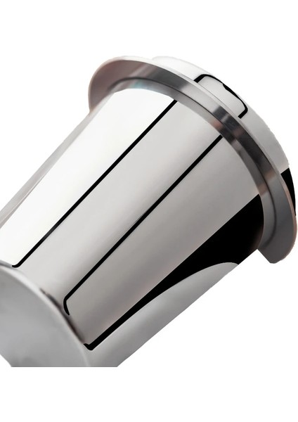 Şerit Kupası Stili 120ML Paslanmaz Çelik Kahve Dozaj Fincan Espresso Makinesi Için Uygun Owder Besleyici Parça Gümüş Kahve Öğütücü (Yurt Dışından) indirimleri