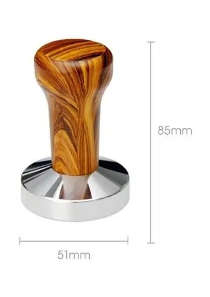 No.7 Tarzı Tampers Kahve Tozu Ceviz Saplı Pres Sabit Toz Çekiç Ayarlanabilir Mutfak Espresso Kahve Gereçleri (Yurt Dışından)
