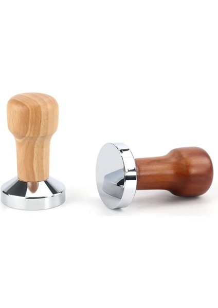 Siyah Stil 51 mm M Kahve Sabotaj Ahşap Saplı Basın Düz Taban Espresso Makinesi Öğütücü Toz Çekiç Bira Kase Kahve Barista Çok (Yurt Dışından) modelleri