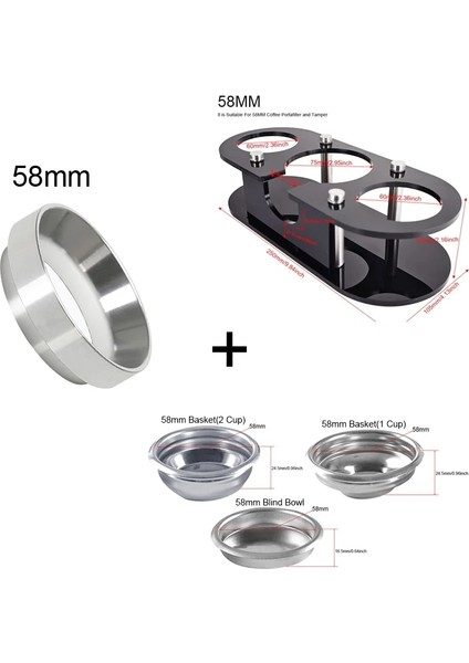 58MM Tutucu 5 Tarzı Kahve Filtresi Sabotaj Tutucu Cafe Portafilter Standı Espresso Distribütörü Mat Taban Rafı Barista Araçları Aksesuarları (Yurt Dışından)