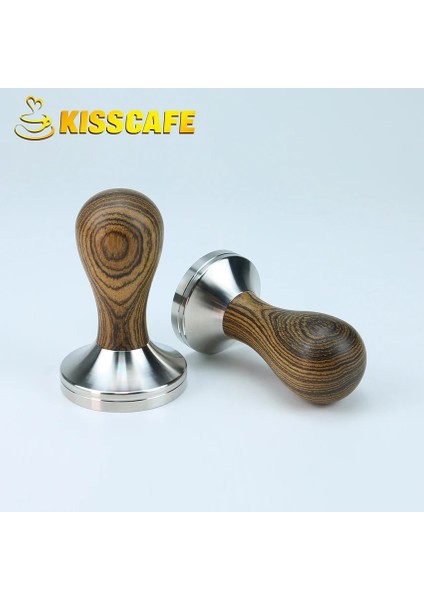 Düz Tabanlı Tasarım Stili 49MM 304 Paslanmaz Çelik Altın Sandal Ağacı Saplı Sabotaj Leopar Desen Kahve Tozu Çekiç Araçları Aksesuarları (Yurt Dışından)
