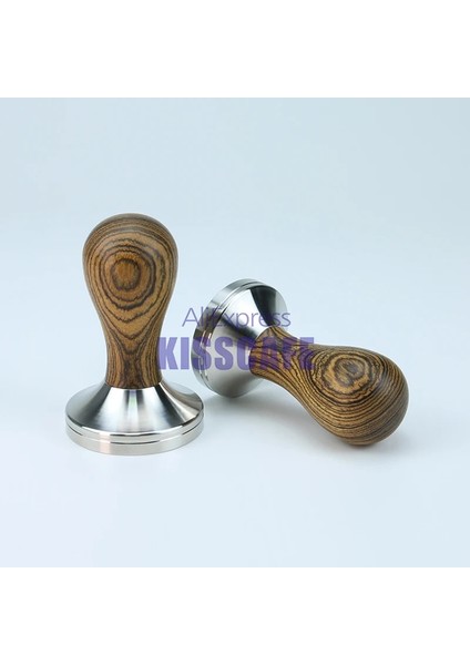 Düz Tabanlı Tasarım Stili 49MM 304 Paslanmaz Çelik Altın Sandal Ağacı Saplı Sabotaj Leopar Desen Kahve Tozu Çekiç Araçları Aksesuarları (Yurt Dışından)