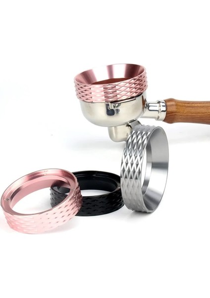 Siyah 53MM Tarzı Yeni Alüminyum Kahve Dozaj Halkası Distribütörü El Yapımı Kahve Makinesi Aracı mm Kahve Aksesuarları Için Barista Cof Ware (Yurt Dışından) modelleri