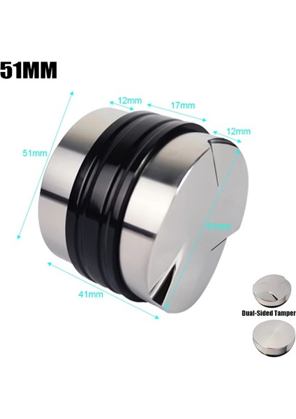 2g Çift Taraflı 51MM Stili Çelik Kahve Tamper mm Porfilter 2 Bardak Sepeti 350ML Köpürtme Sürahi ve Cafe Pot Akıllı Dozaj Fincan Kahve Gereçleri (Yurt Dışından)